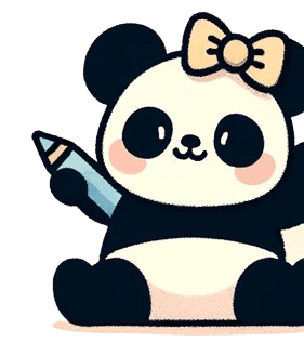 Illustration d'un Panda qui tient un crayon